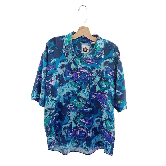 Hilo Hattie Hawaiian Shirt Silk Short Sleeve Top Tropical - Picture 1 of 4